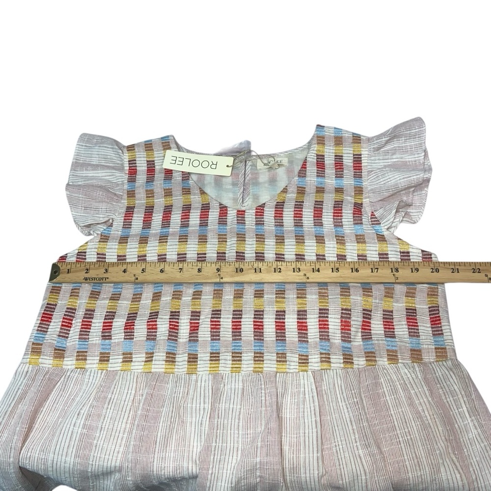 Roolee Linen Blend Multicolor Top Blouse - Women’s Large NWT - Picture 3 of 9